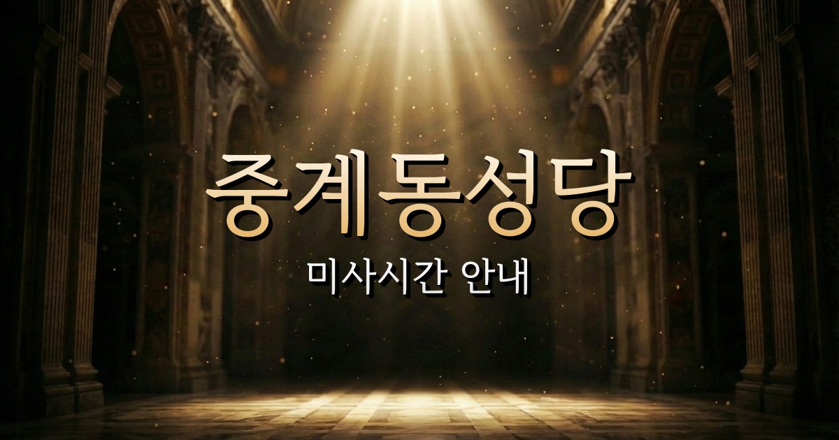 중계동성당 미사시간 | 서울대교구 2