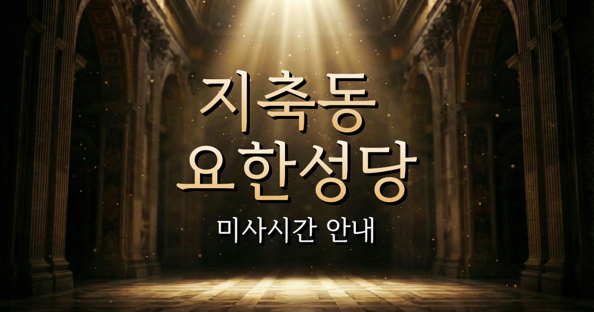 지축동 요한성당 미사시간 | 의정부교구 1