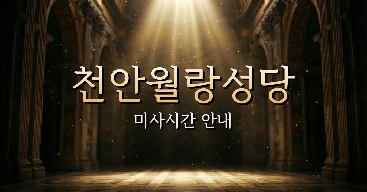 천안월랑성당 미사시간 안내 | 대전교구 1