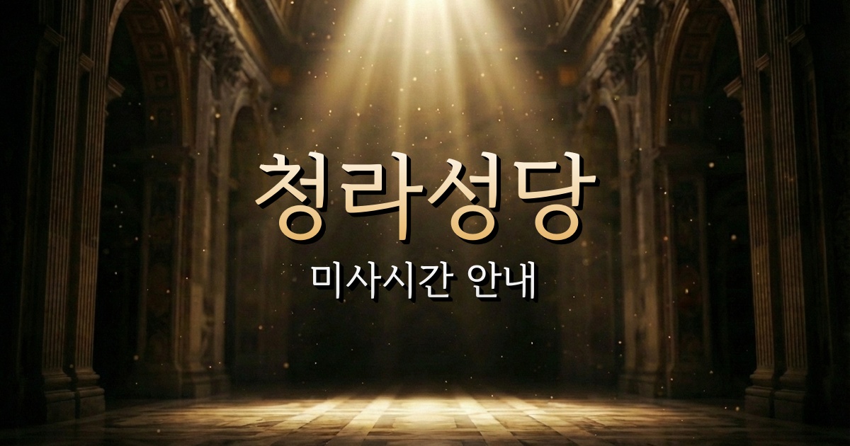 청라성당 미사시간 | 인천교구 1