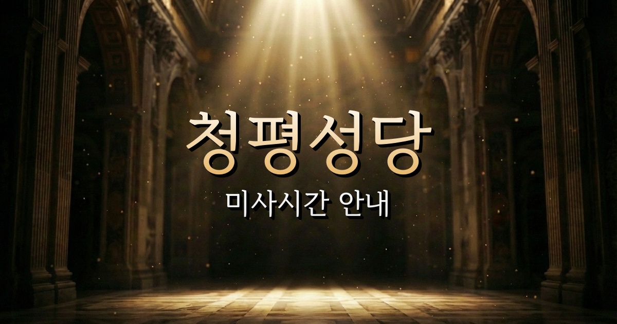 청평성당 미사시간 | 의정부교구 1