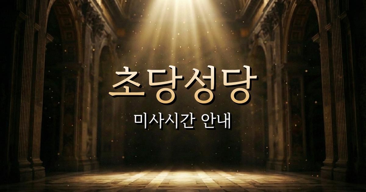초당성당 미사시간 | 춘천교구 1