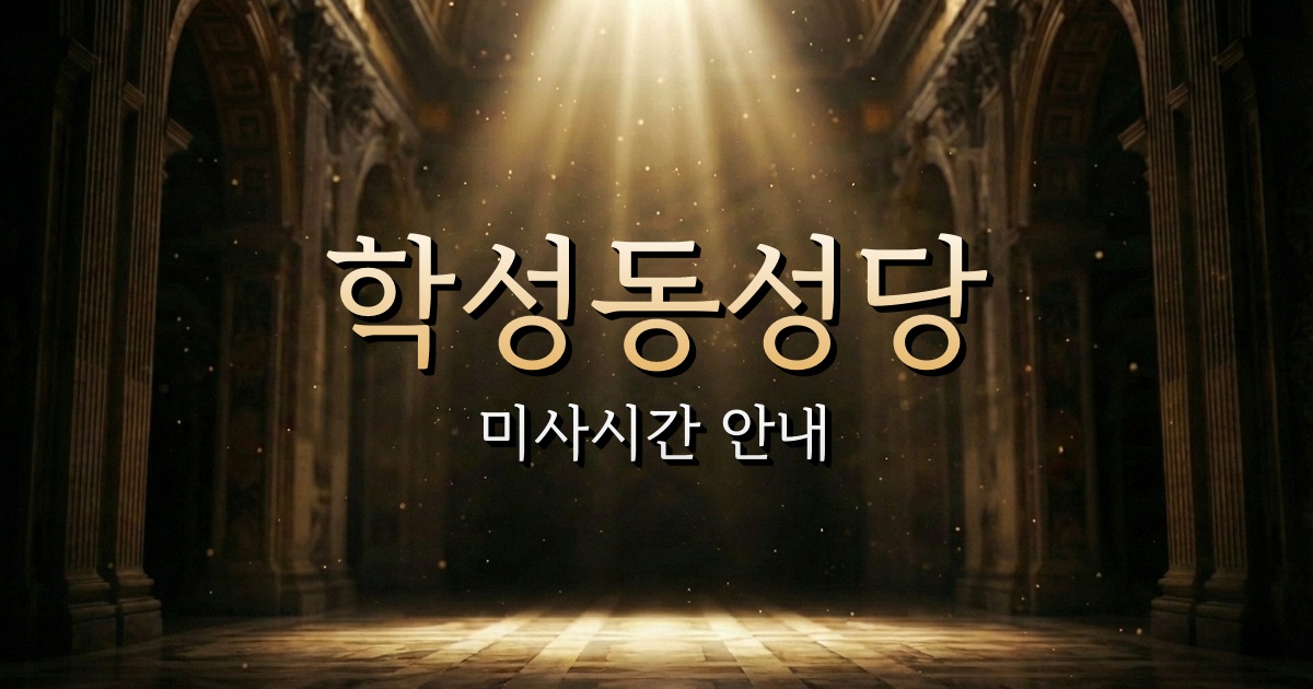 학성동성당 미사시간 | 원주교구 1