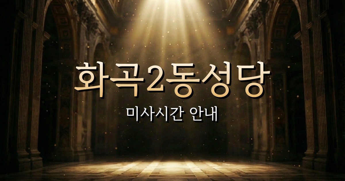 화곡2동성당 미사시간 | 서울대교구 2