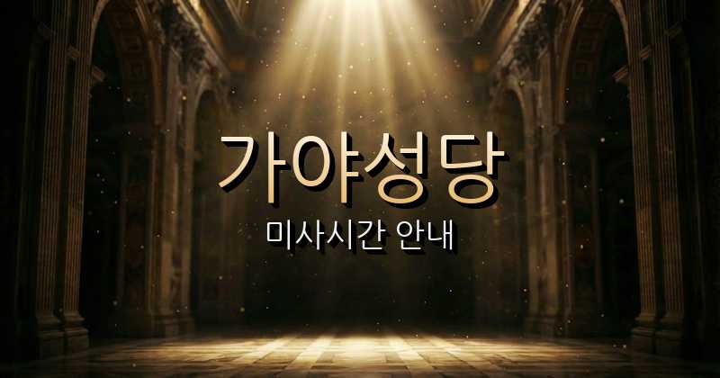 가야성당 미사시간 1