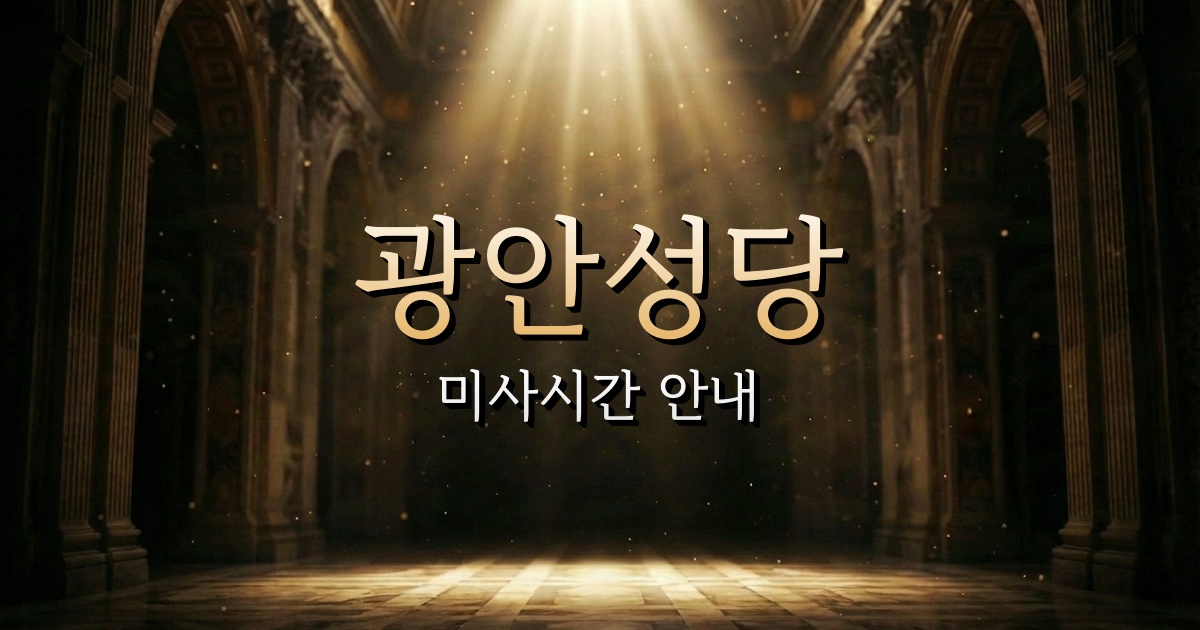 광안성당 미사시간 | 부산교구 1