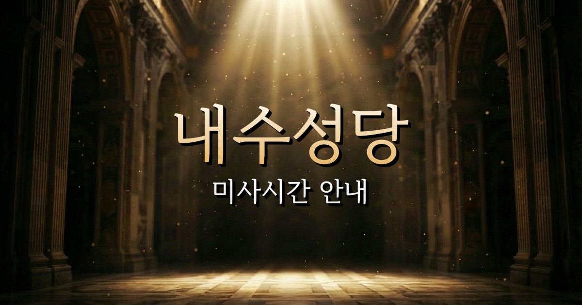 내수성당 미사시간 | 청주교구 1