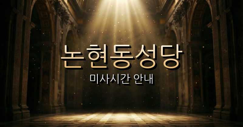 논현동성당 미사시간 1