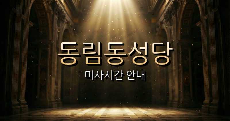 동림동성당 미사시간 안내 7