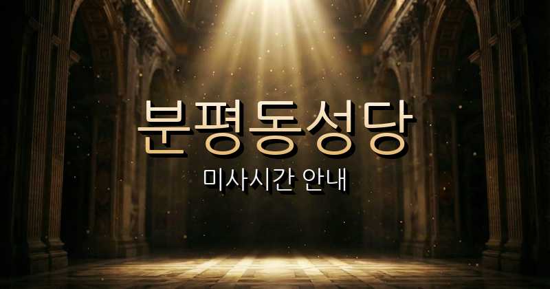 분평동성당 미사시간 1