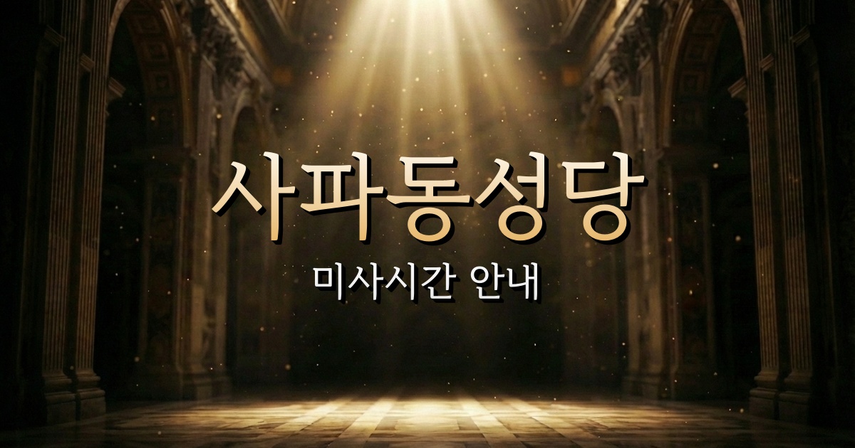 사파동성당 미사시간 | 마산교구 1