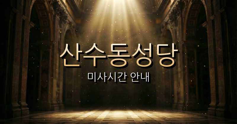 산수동성당 미사시간 | 광주대교구 2