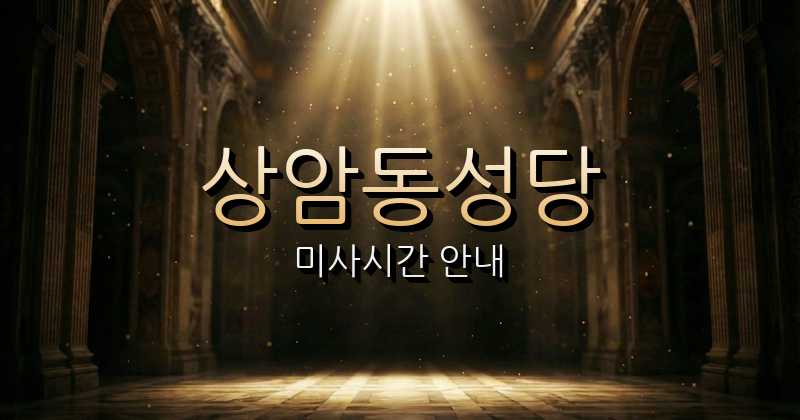 상암동성당 미사시간 1