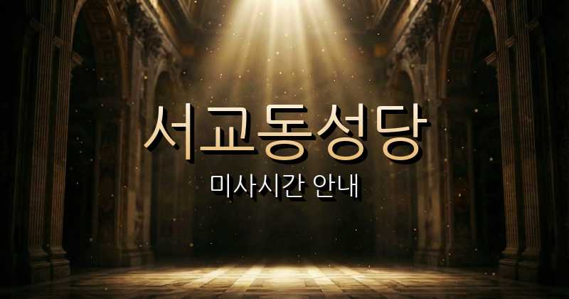 서교동성당 미사시간 1