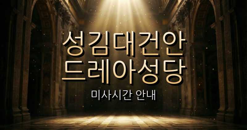 성김대건안드레아 천주교회성당 미사시간 1