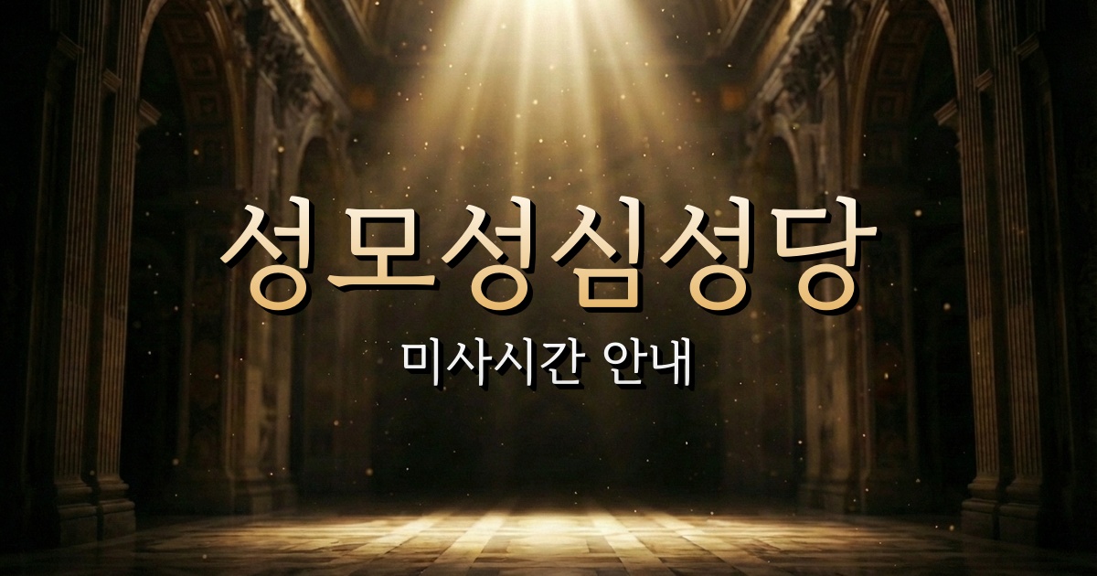 성모성심성당 미사시간 안내 | 청주교구 2
