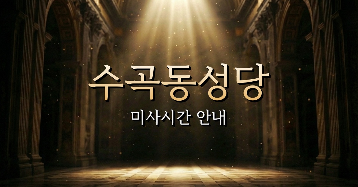 수곡동성당 미사시간 | 청주교구 1