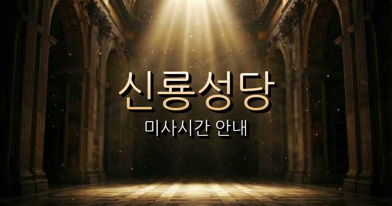신룡성당 미사시간 | 안동교구 5