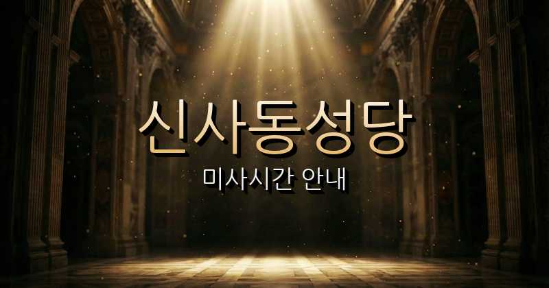 신사동성당 미사시간 1