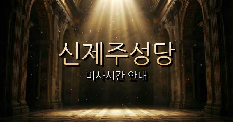 신제주성당 미사시간 안내 | 제주교구 1