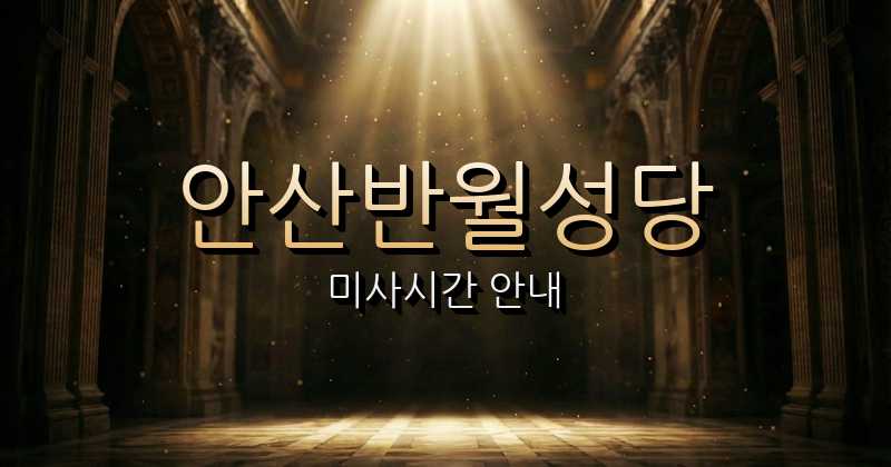 안산반월성당 미사시간 1