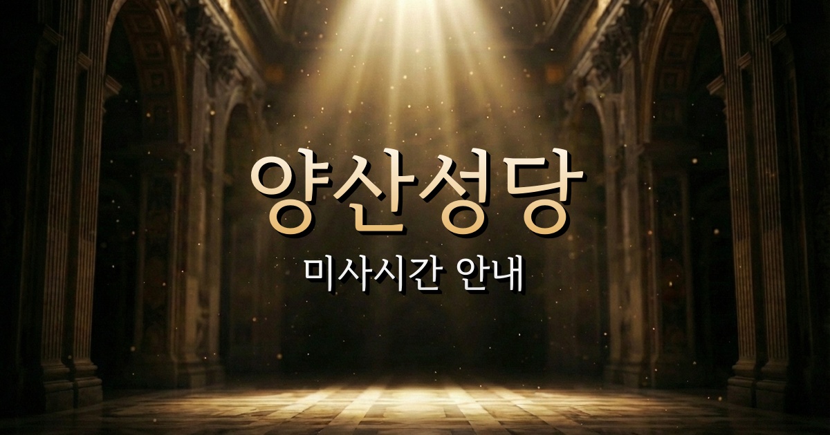 양산성당 미사시간 | 마산교구 1