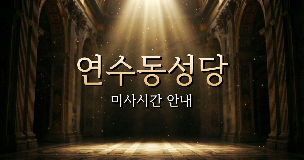 연수동성당 미사시간 | 청주교구 3