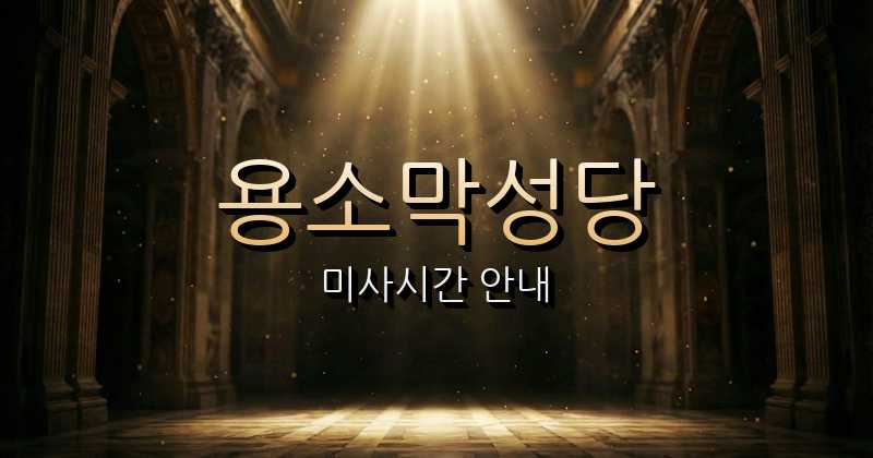 용소막성당 미사시간 2