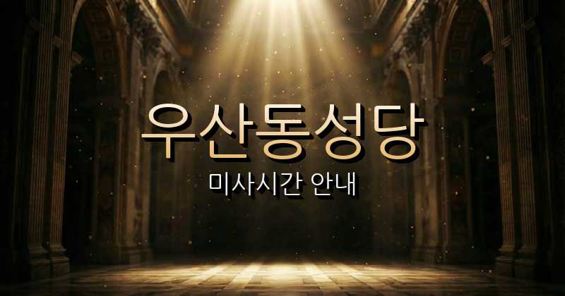 우산동성당 미사시간 안내 | 원주교구 5