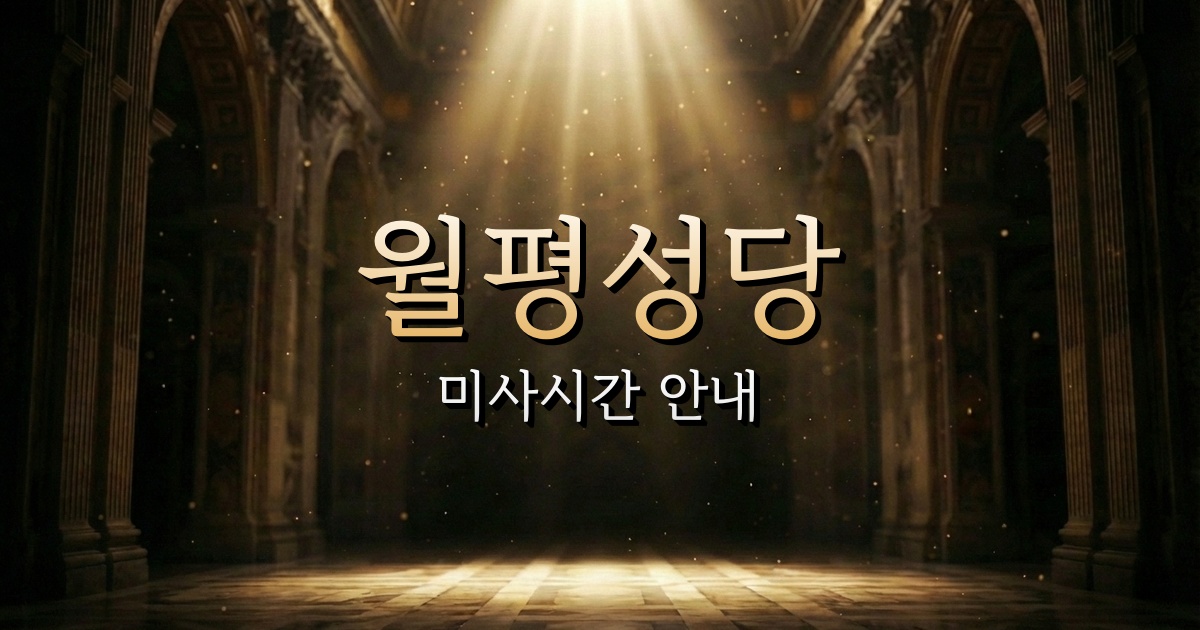 월평성당 미사시간 | 마산교구 1