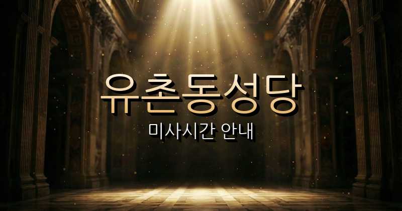 유촌동성당 미사시간 안내 9