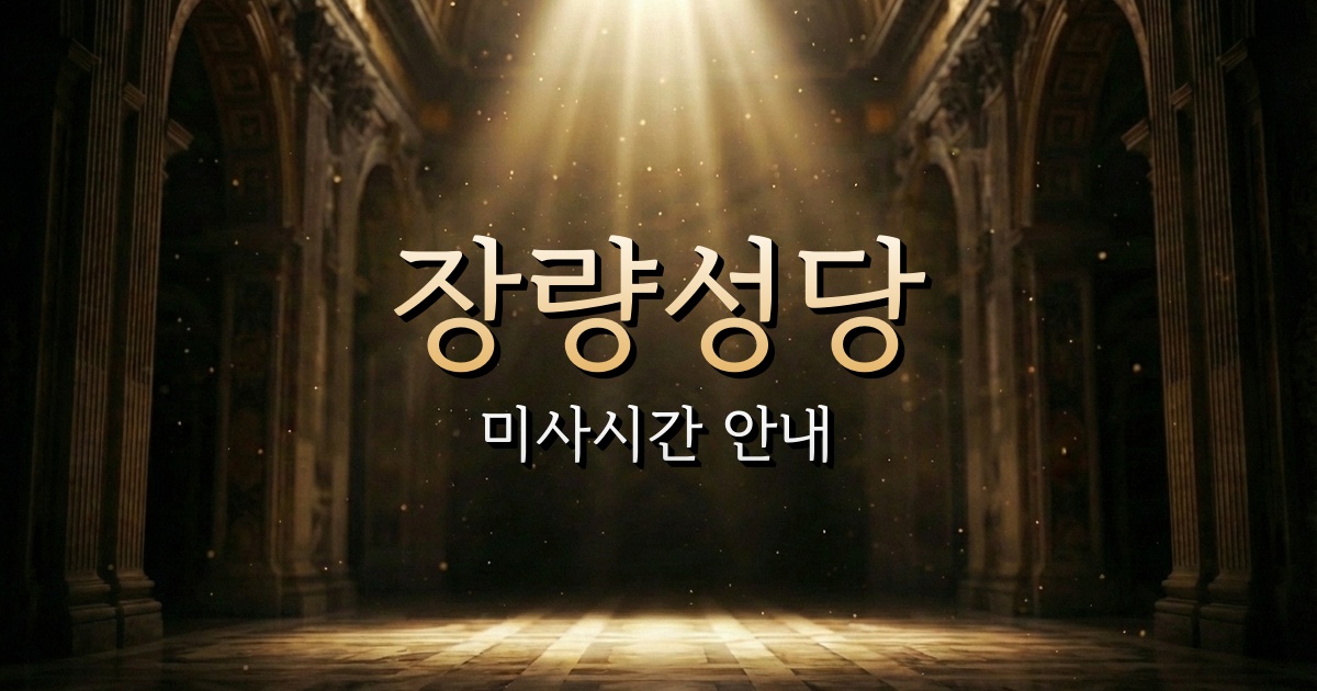장량성당 미사시간 안내 | 안동교구 1