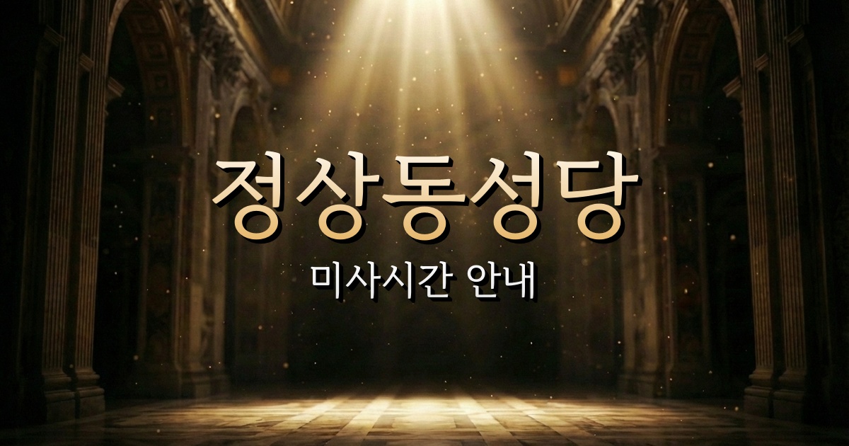 정상동성당 미사시간 | 안동교구 3