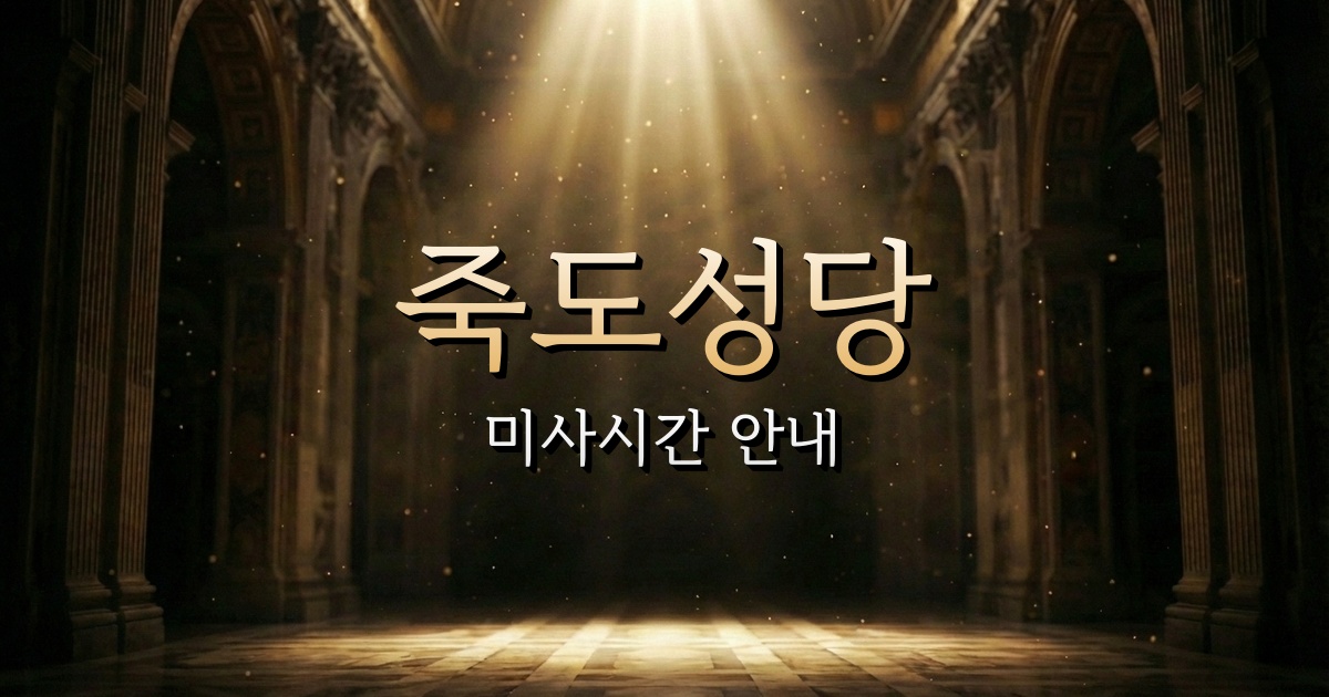 죽도성당 미사시간 안내 | 안동교구 1
