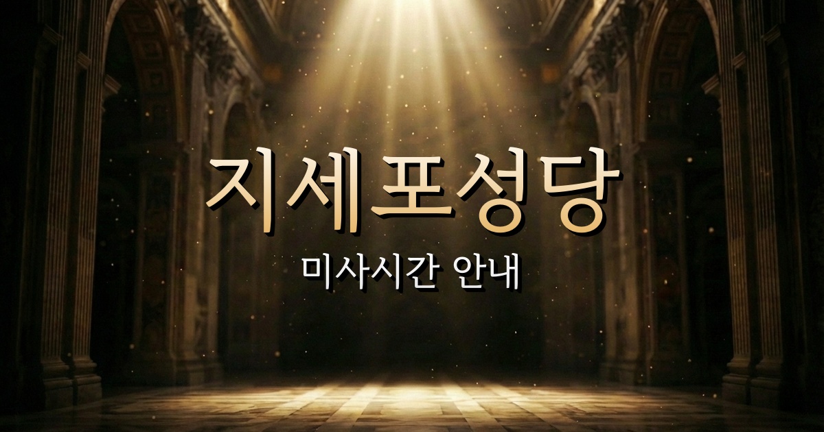 지세포성당 미사시간 | 마산교구 1
