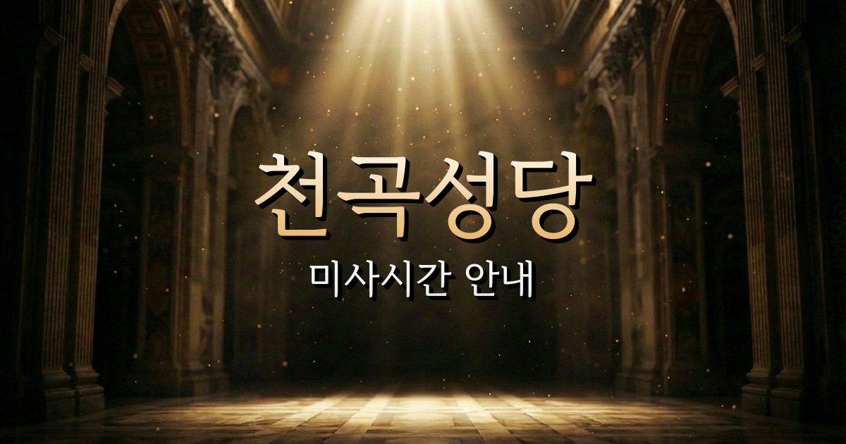 천곡성당 미사시간 | 마산교구 1