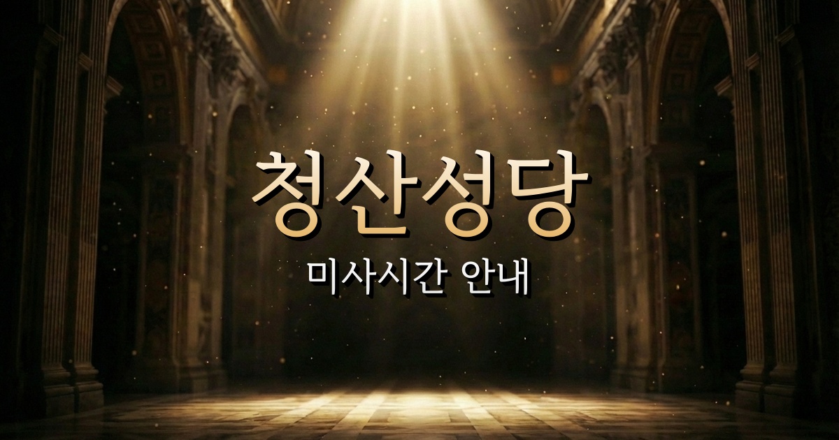청산성당 미사시간 | 청주교구 1