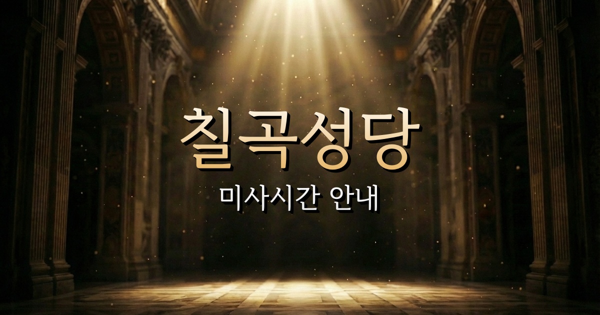 칠곡성당 미사시간 | 대구대교구 1