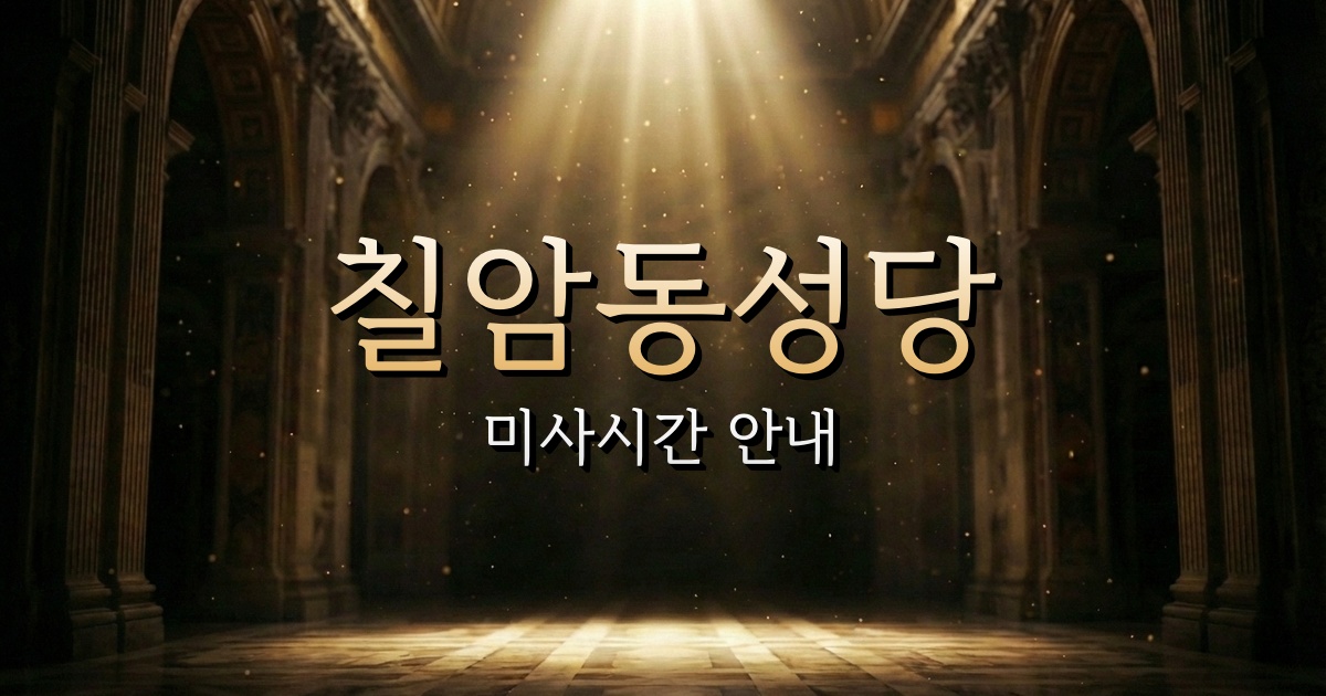 칠암동성당 미사시간 | 마산교구 1