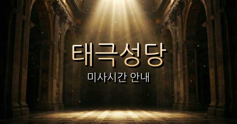 태극성당 미사시간 | 춘천교구 1