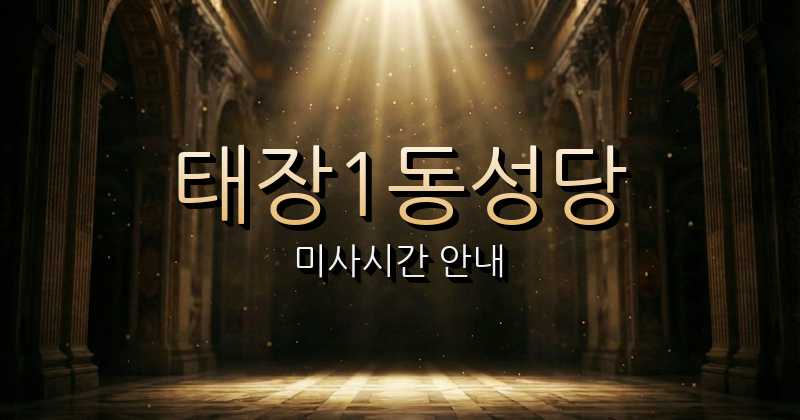 태장1동성당 미사시간 1