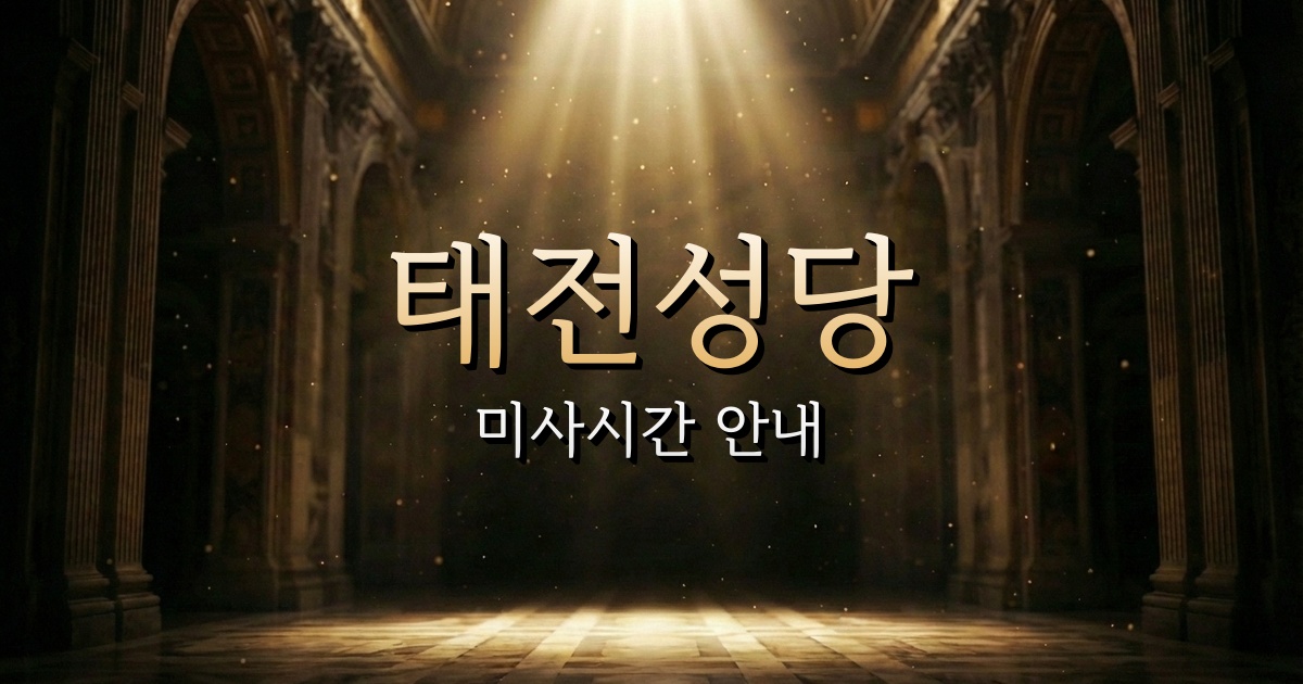 태전성당 미사시간 안내 | 대구대교구 7