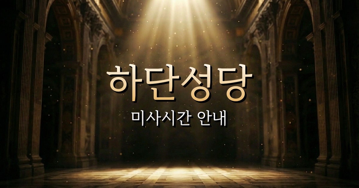 하단성당 미사시간 | 부산교구 1