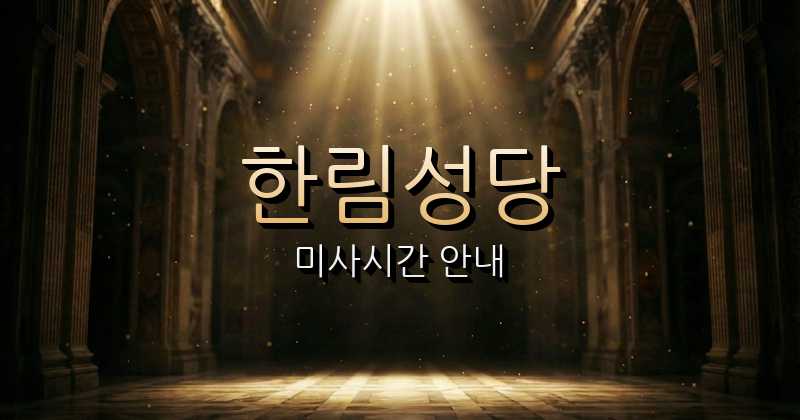 한림성당 미사시간 | 제주교구 1