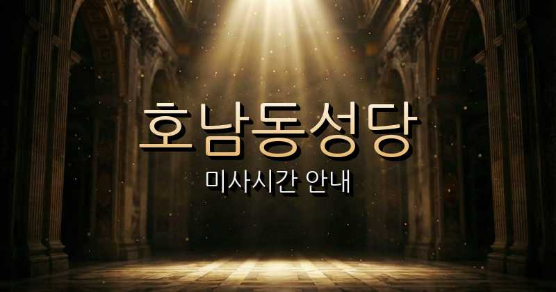 호남동성당 미사시간 | 광주대교구 1
