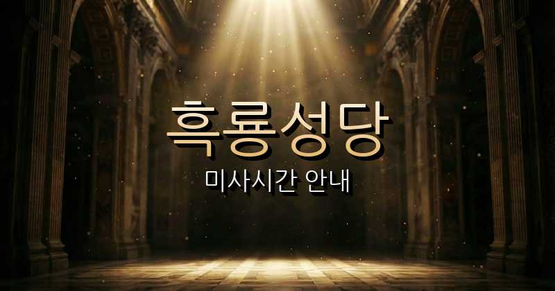 흑룡성당 미사시간 1