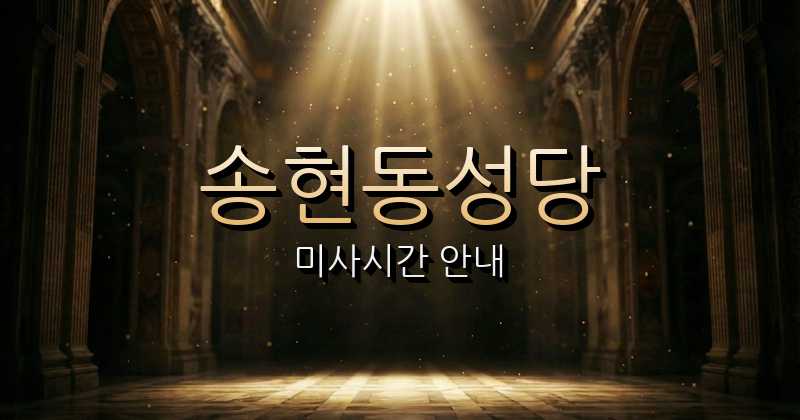 송현동성당 미사시간 | 인천교구 1