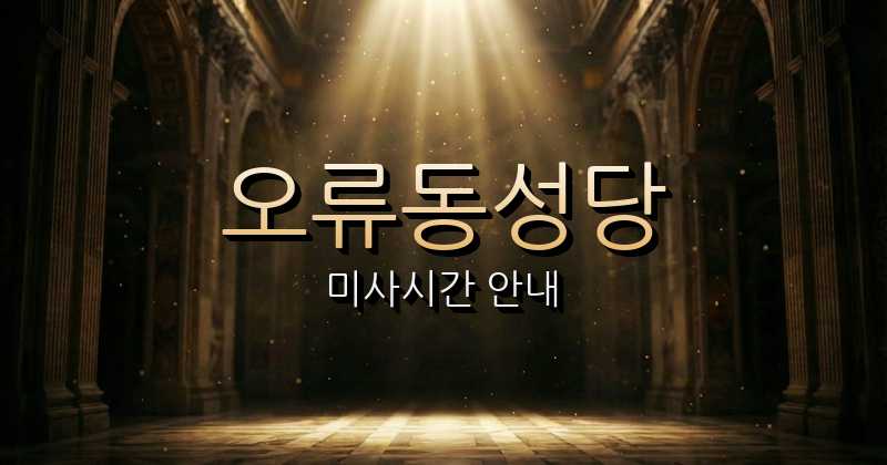 오류동성당 미사시간 | 서울대교구 1