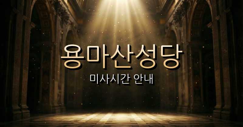 용마산성당 미사시간 | 서울대교구 1